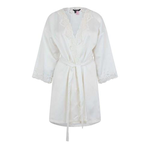 Ralph Lauren Womens/Ladies Satin Lace Trim Robe