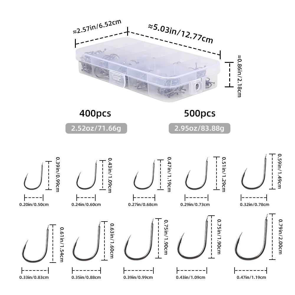 Iseama Widerhakenloser Angelhaken Set #3-#12, Kohlenstoffstahl, Grenzüberschreitend.