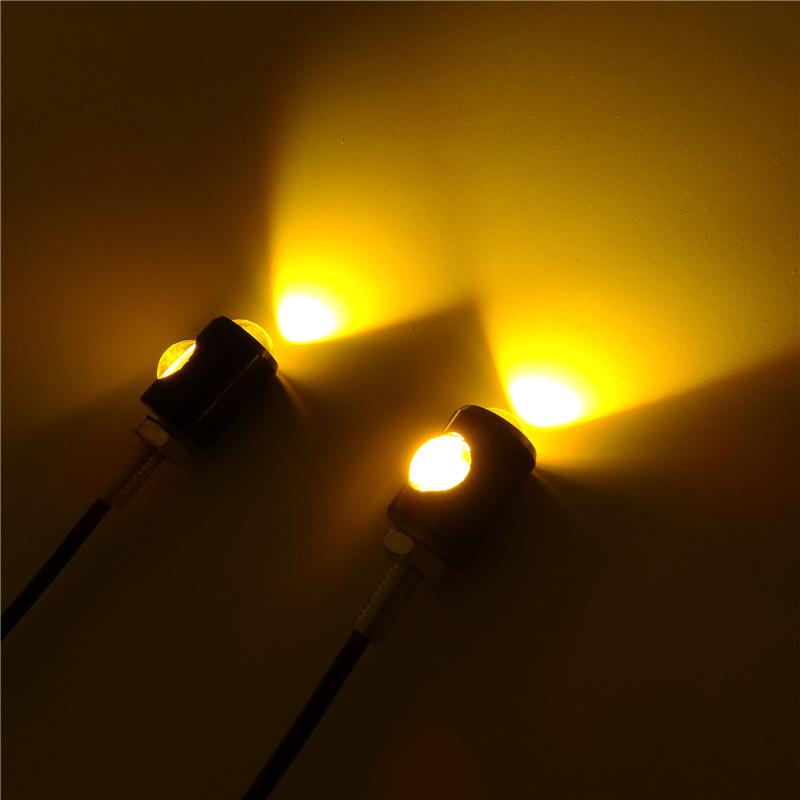Motorcycle Signal Lamp LED Eagle Eye Shape Mini License Plate Light Turn Signal Indicator Tail Rear Light Brake Fog Lamp Bulb