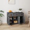 820149 vidaXL Buffet Gris 100x40x75 cm Bois massif de pin