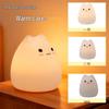 Cross-border Cute Cat Silicone LED Night Light for Kids - Color-Changing Atmosphere Light & Creative Gift