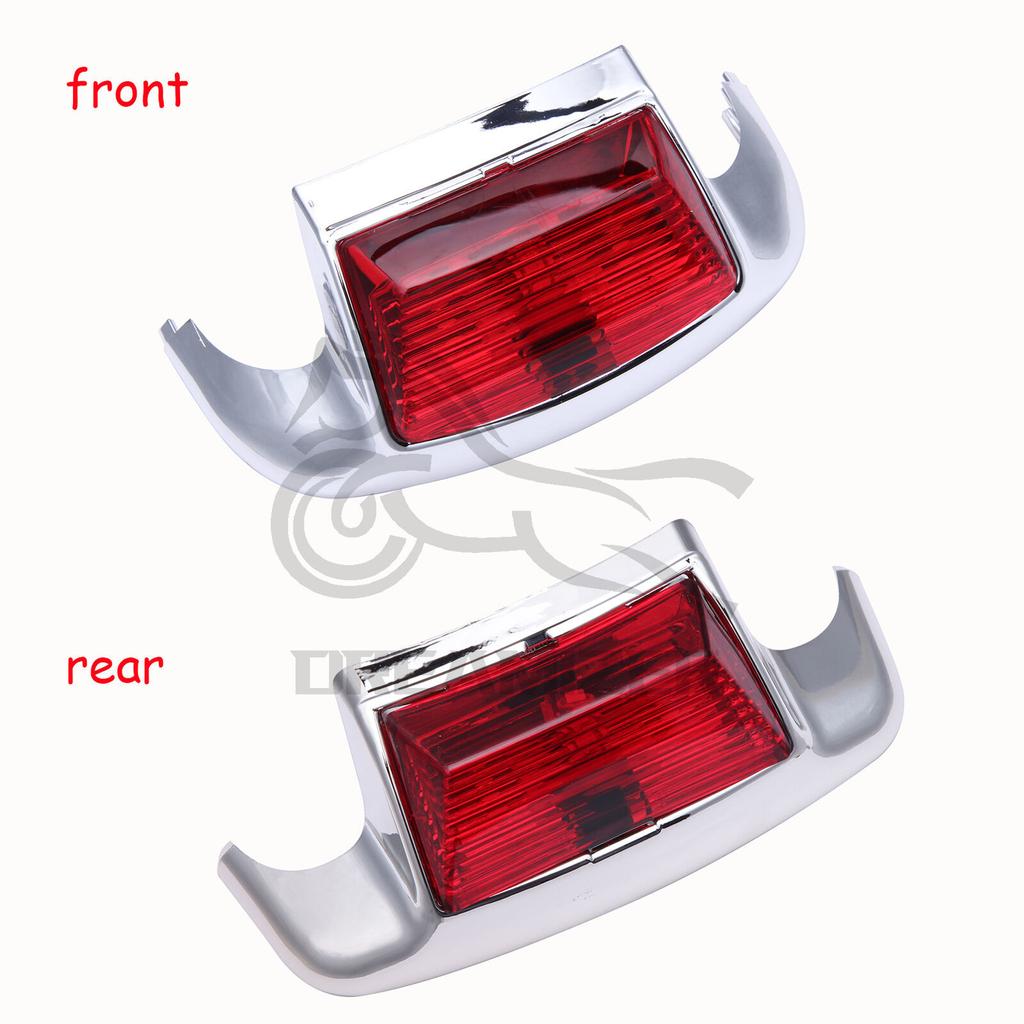 Motorcycle Front Rear Fender LED Tip Light For Harley FLSTC Heritage Softail Classic Leading Edge Tailing Driving Brake