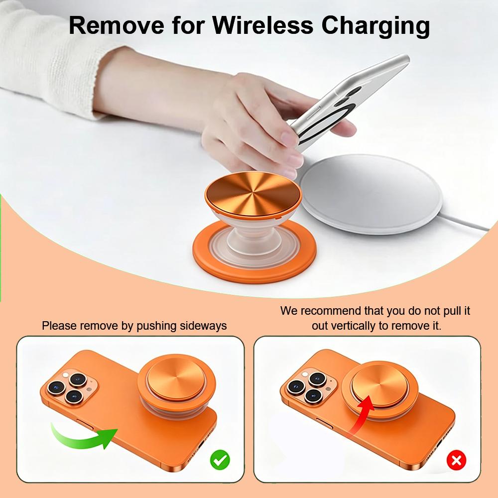 Grippopso Aufgerüstet Für Magsafe Handy-Griffbuchse, Bequemer Magnetischer Handyhalter Ständer Starker Magnet Für iPhone 17 16 15