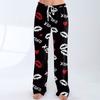 Women's Valentine's Day Heart,themed Casual Milk Silk Fleece Pants, Sleep Pants, Home Pants