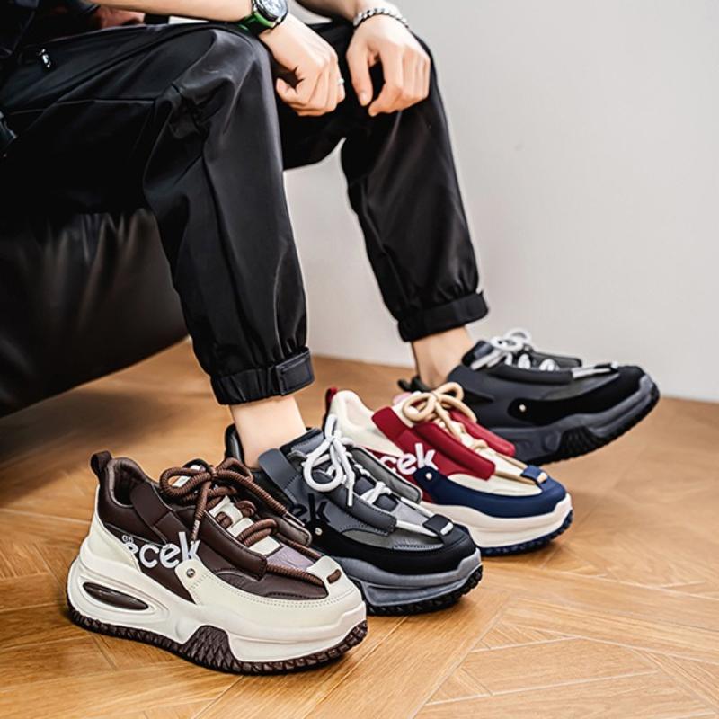 2025 Designer Men's Platform Sneakers Fashion Breathable Increased Height Casual Walking Shoes Outdoor Non Slip Vulcanized Shoes