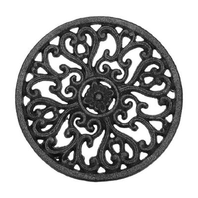 Sottopentola in Ferro Battuto Antiscivolo Previene Danni al Viso da Pentole Calde Perfetto per Tavoli da Pranzo Isolé da Cucina 17 cm Rotondo