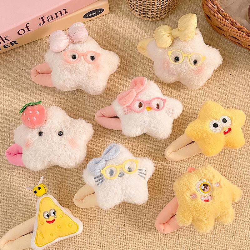 Handmade Bow Cat Hair Clip - Creative Plush Doll Headwear Accessory
