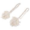 2Pcs Cotton Rope Curtain Tiebacks Leaf Shaped Tassel Curtain Clips Rope Straps for Curtain