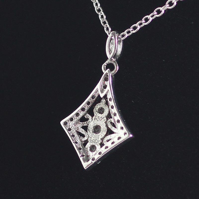 S925 Sterling Silver Necklace Pendant Fashion Individuality Simple Diamond Charm Boutique Jewelry Female Accessories