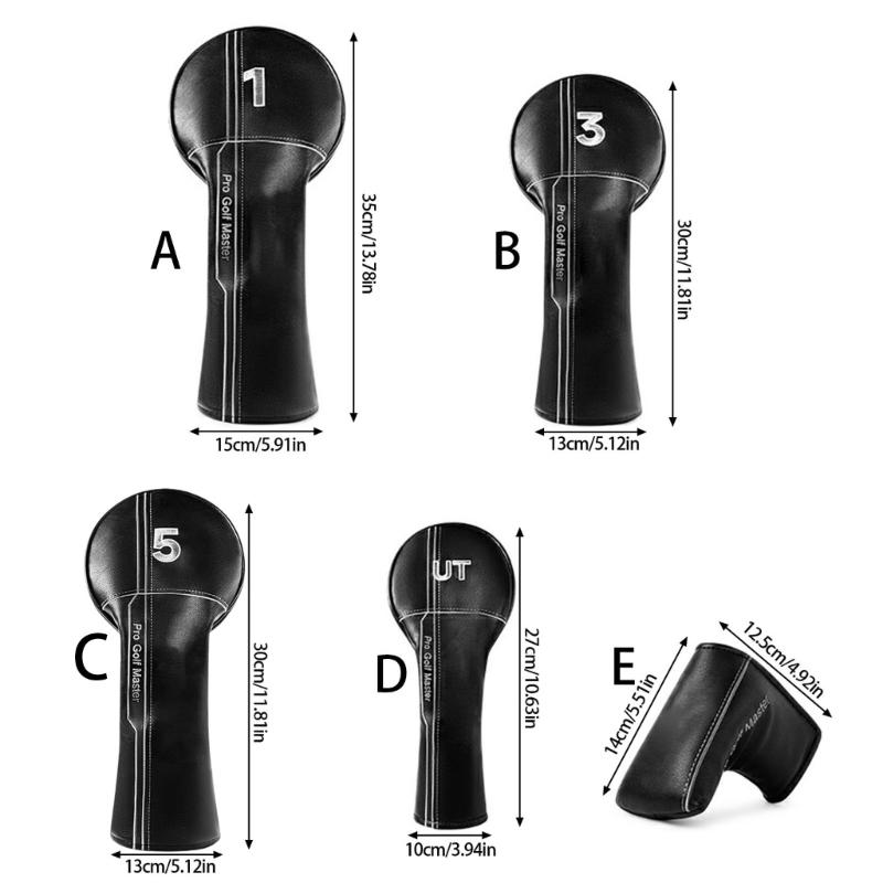 High Quality PU Golf Headcover Tear Resistant Golf Club Head Protective Sleeve for Various Golf Enthusiasts