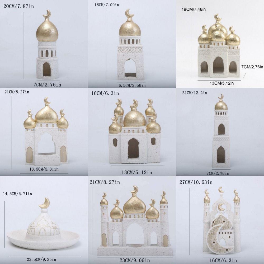 Middle Eastern Style Mosque Islamic Desktop Ornament Kaaba Dome Decorative Crafts Table Decor