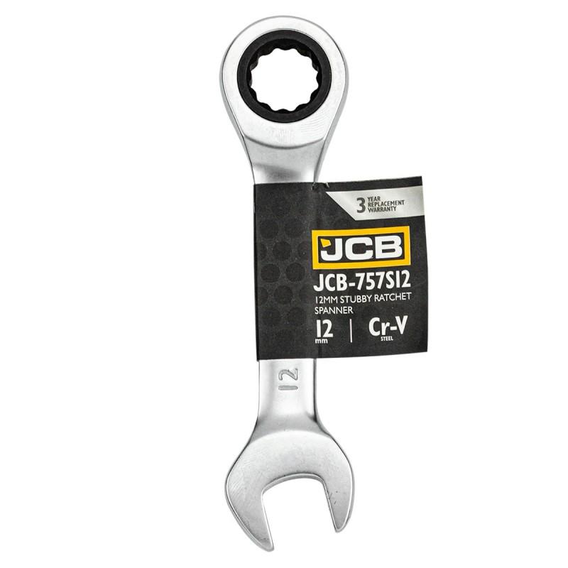 Short 12mm ratchet open-end wrench