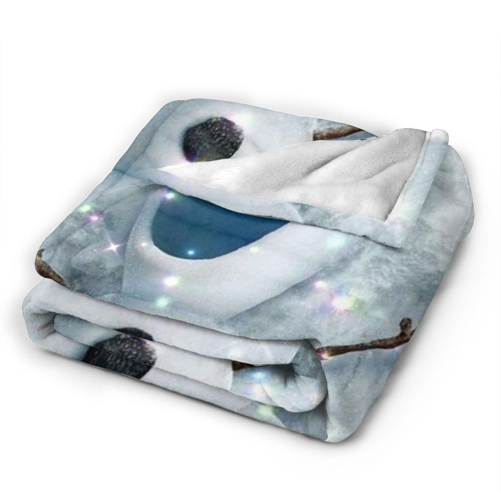 Olaf Frozen cartoon winter sneeuw Deken Warm Gezellig Pluizig Plaid Dekens voor Bank 50x60 Inch Meerdere Maten Sprei