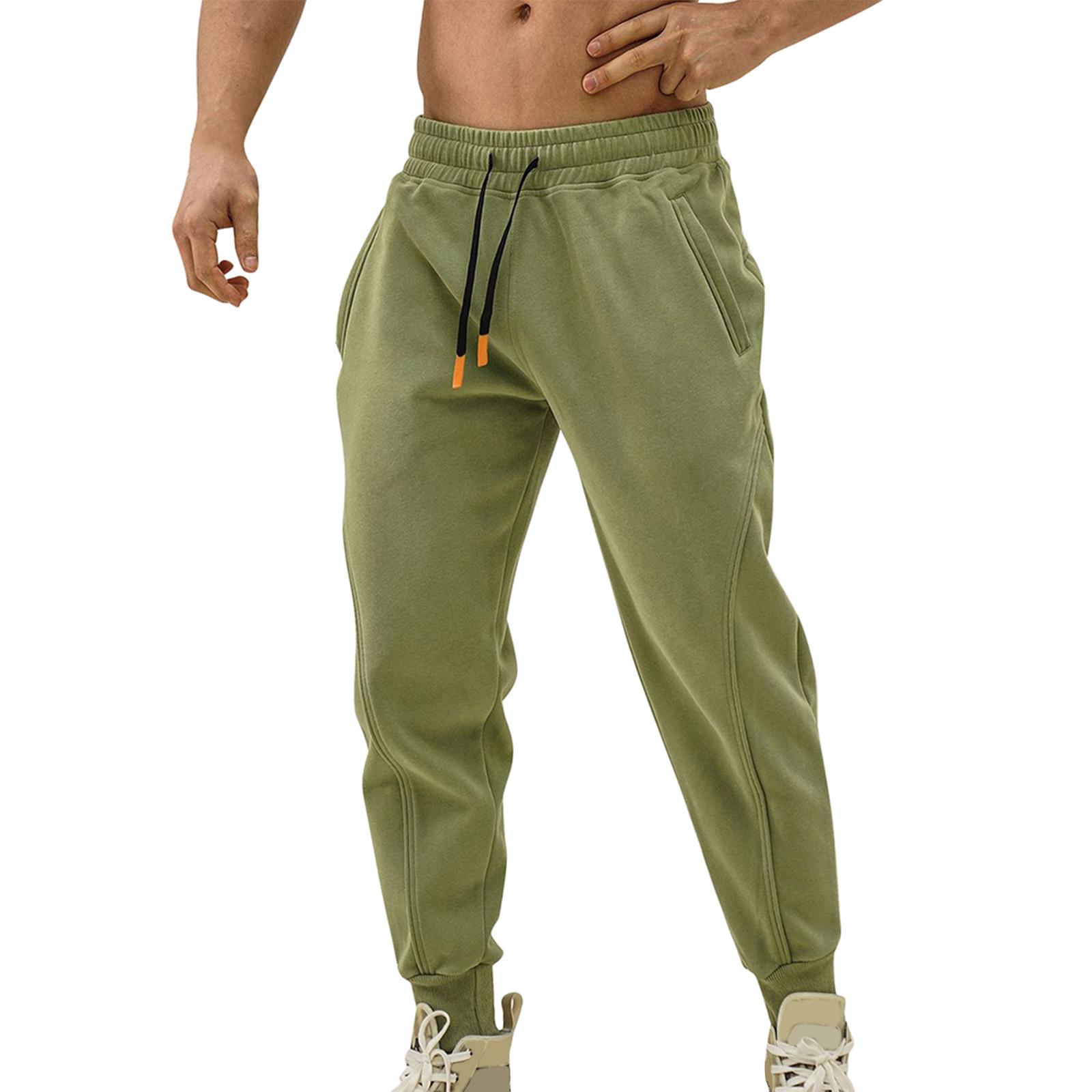 

Повседневные спортивные брюки, мужские свободные леггинсы с длинными вставками, тренировочные брюки для бега и фитнеса XL зелёный