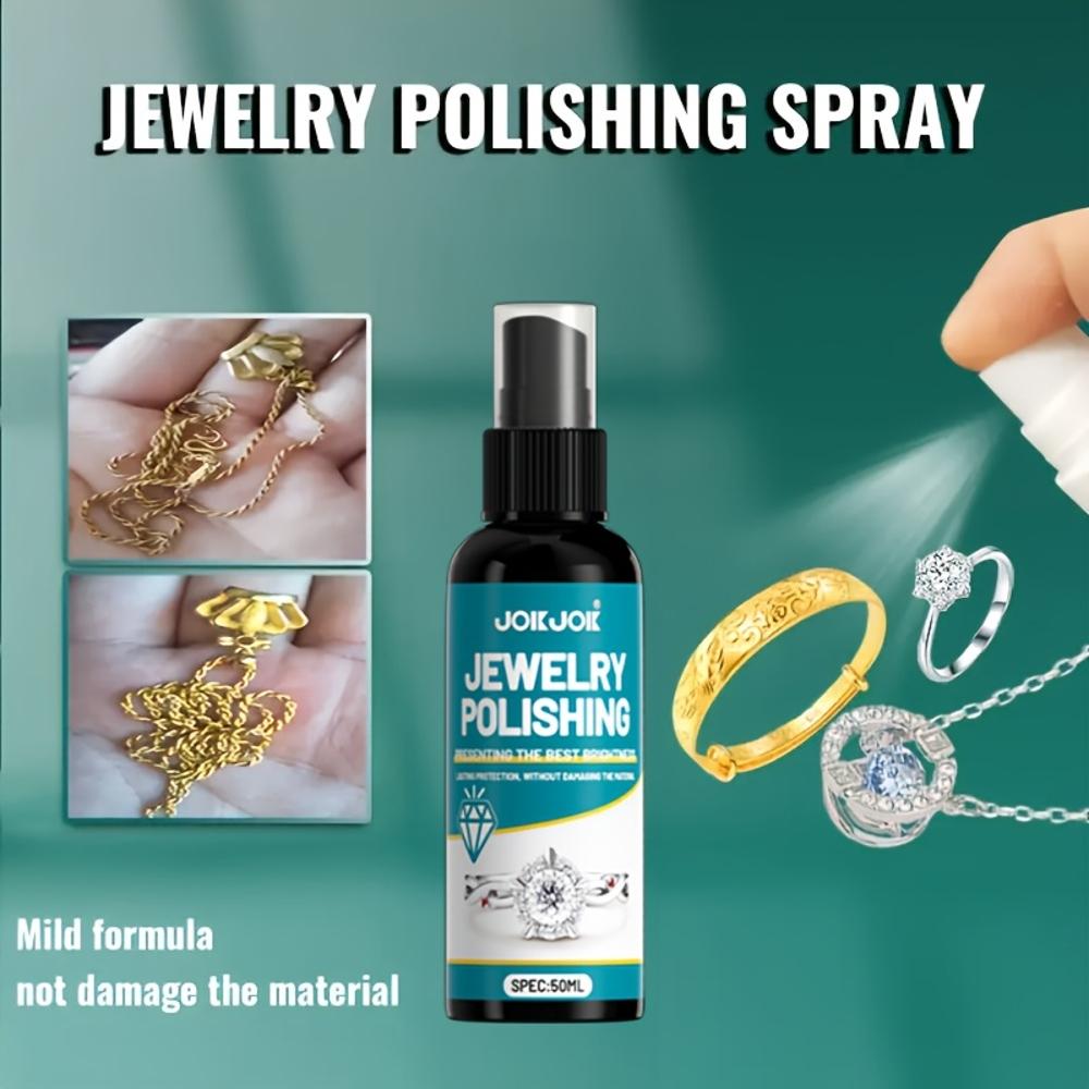 Jewelry Polishing Spray - Gentle Formula for Jewelry, Restores Luster, Suitable for Rings, Watches, Necklaces, and Earrings, Fas
