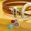 Handmade Bohemian Ring Buckle Bracelet Vintage Leather Rope Bracelet Jewelry Gift Ideas