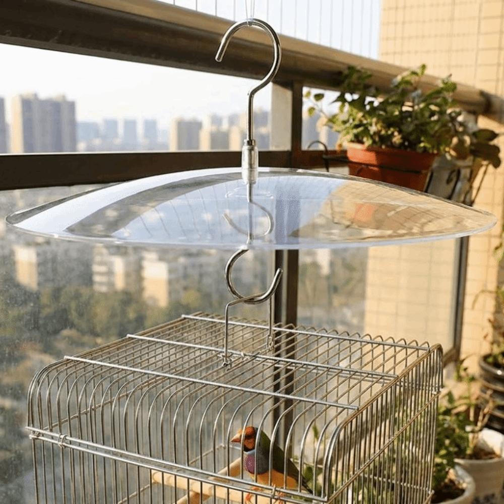 UV Protection Umbrella Bird Feeder Clear Dome Hanging Bird Feeder Baffle  Balcony Garden