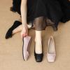 W063-1 Versatile comfortable soft sole bow round head four seasons ladyshoes tall flat Mary Jane small leather shoes women