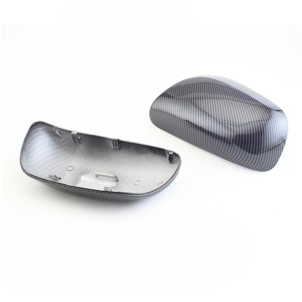 Pair Rear View Mirror Cover Trim For Toyota Corolla 2007-2013 Carbon Fiber Color