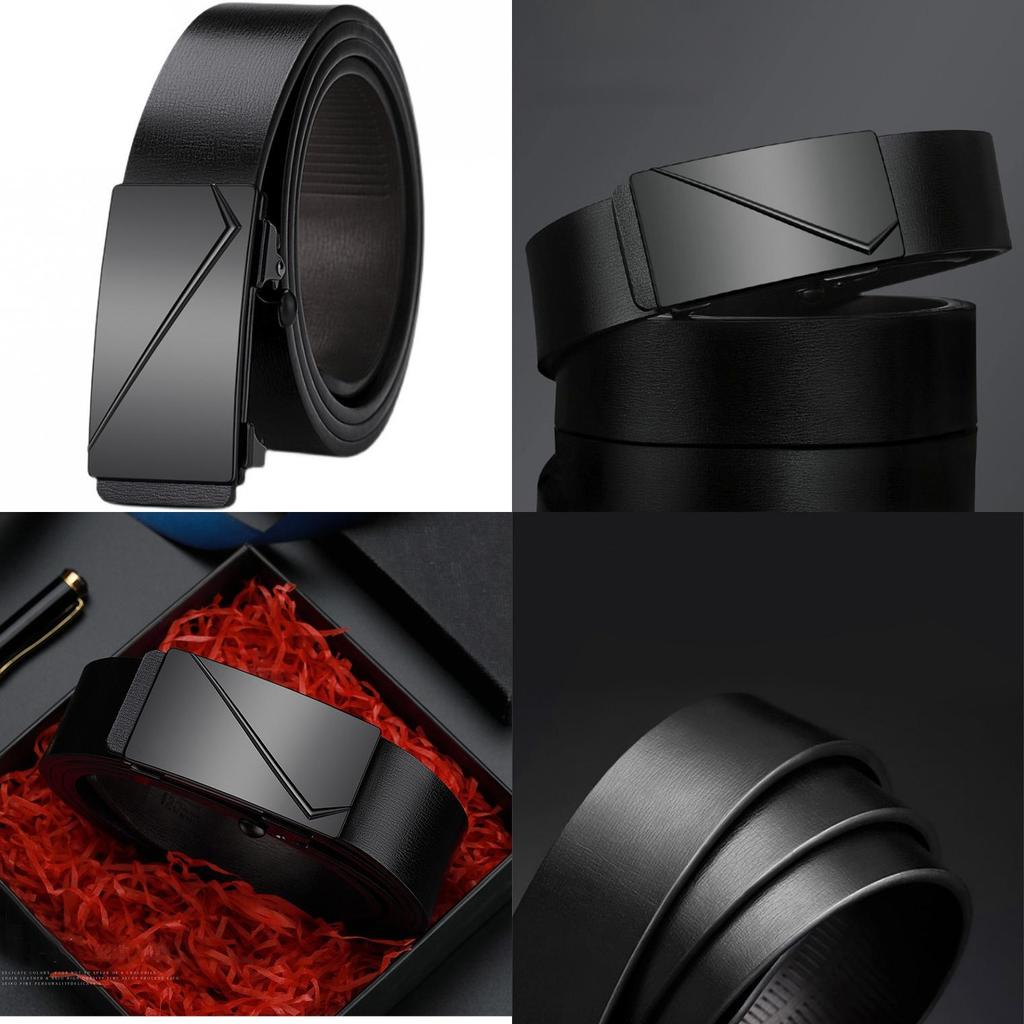 Black Classic Pu Belt With Alloy Closure And Minimalist Style For Attire Office