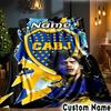 Custom Name CABJ Team Crest Throws Blanket Flannel Blankets for Couch Bed Gifts for Men Women Picnic blanket Christmas fan gifts