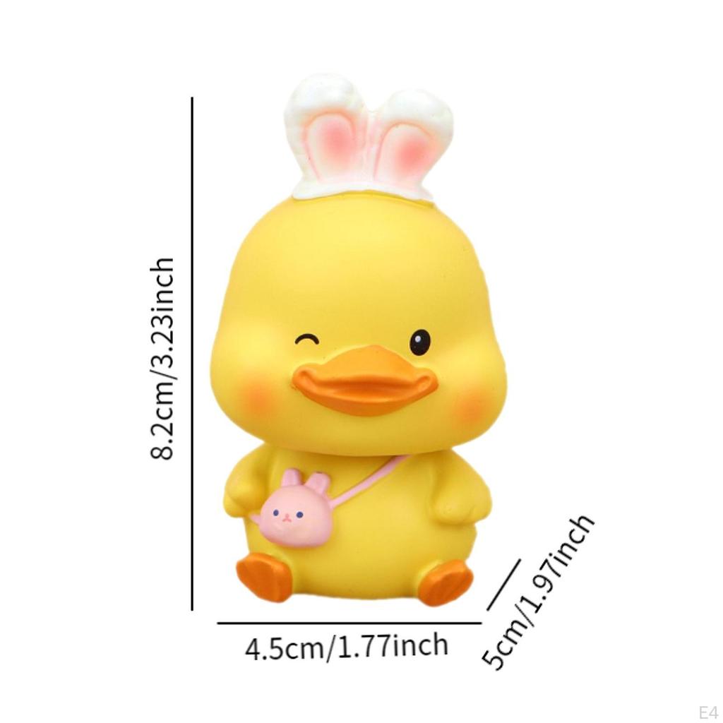 Shaking Head Car Decoration Crafts Duck Statue for Home Bedroom Office