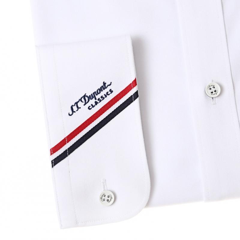S.t. Dupont Long Sleeve Slim Fit White Shirt Se5fm22ls931swh