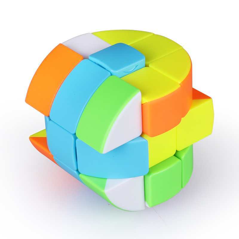 Activating Toys Barrel Puzzles Cylinder Speed Cube 3X3x3 Easy Turning Brain Teasers For Adult Teens Kids Educational Toys Birhday Gift Prizes