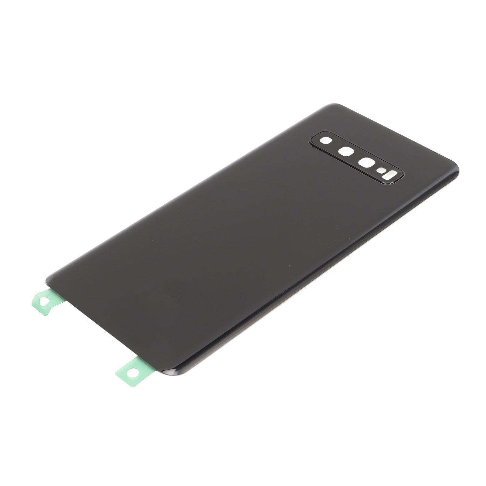 

Glass Battery Back Cover Replacement Rear Door Panel with Pre Installed Camera Lens Adhesive for Galaxy S10+Plus G975 чёрный