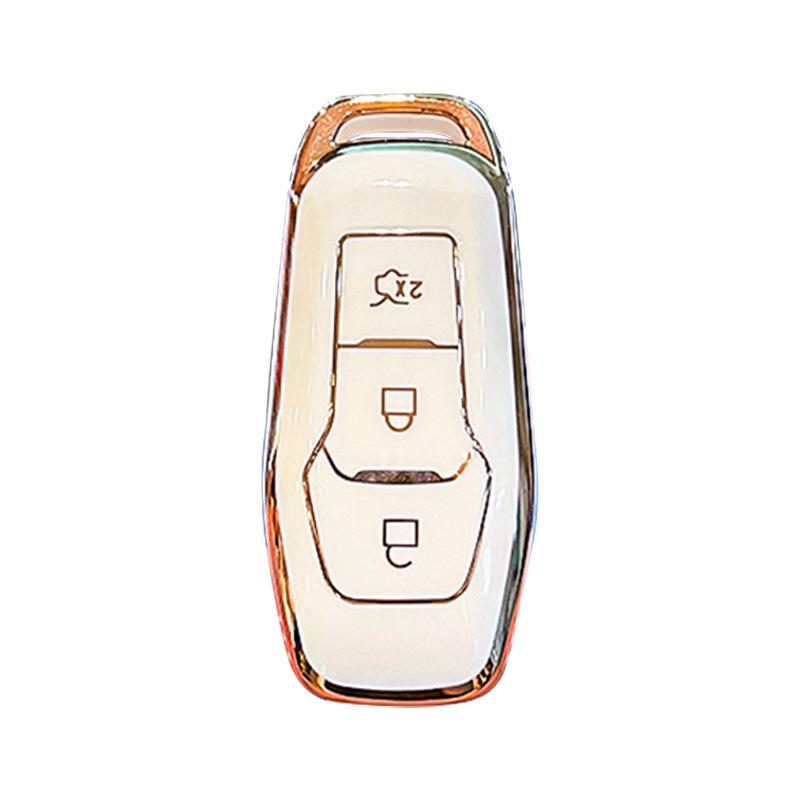 Key Cover for Ford Edge 15-17, Mondeo, Kuga, Focus - Stylish Car Key Shell for Women