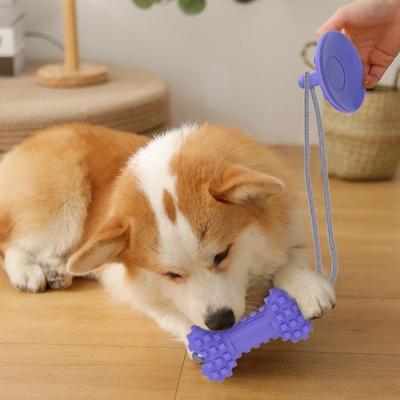 Bite-Resistant Dog Suction Cup Toys Wear-Resistant Teeth Cleaning Dog Chew Toys Durable Dog Teeth Grinding Rod Training