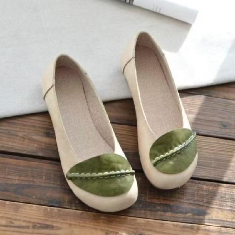 

Осень новые литературные и ретро хлопковые и льняные туфли-лодочки с круглым носком на мягкой подошве, универсальные и удобные женские туфли 40