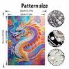 DIY Pearl Gem Colorful Dragon Shining Bead Craft Art Home Wall Ornament Simple Unframed Room Decoration Art Modern Gift For Living Room Decor