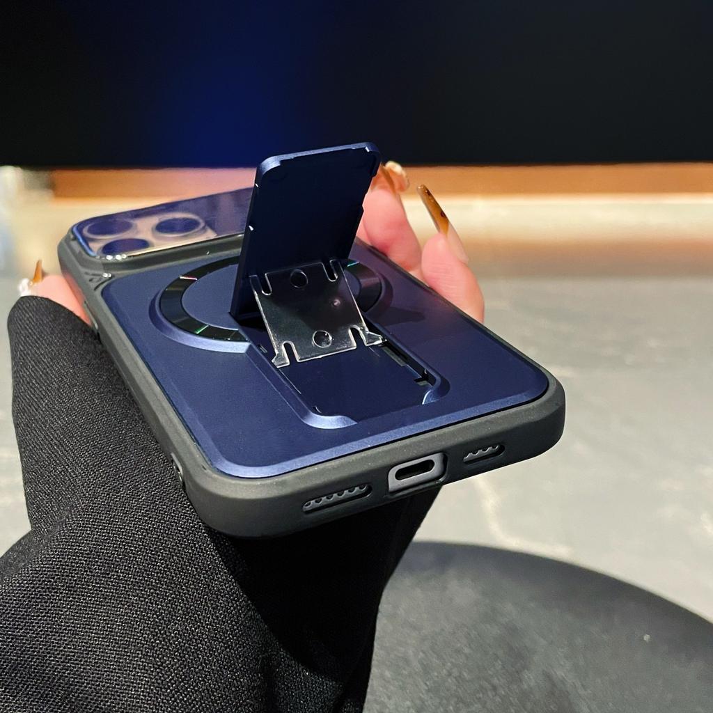 Applicable to Apple iPhone17promax mobile phone case holder 16 magnetic charging 15 anti-drop lens flip 1314