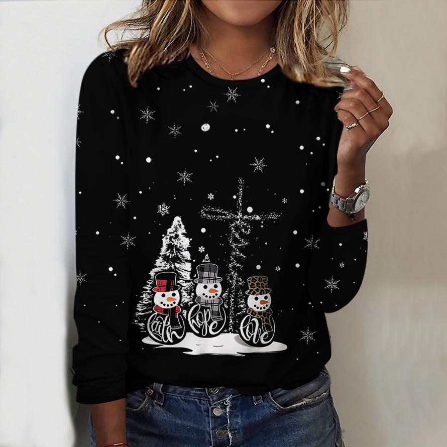 

Женские осенние топы, свободная футболка с принтом кота, повседневная футболка с длинным рукавом, верхняя блузка 8XL чёрный