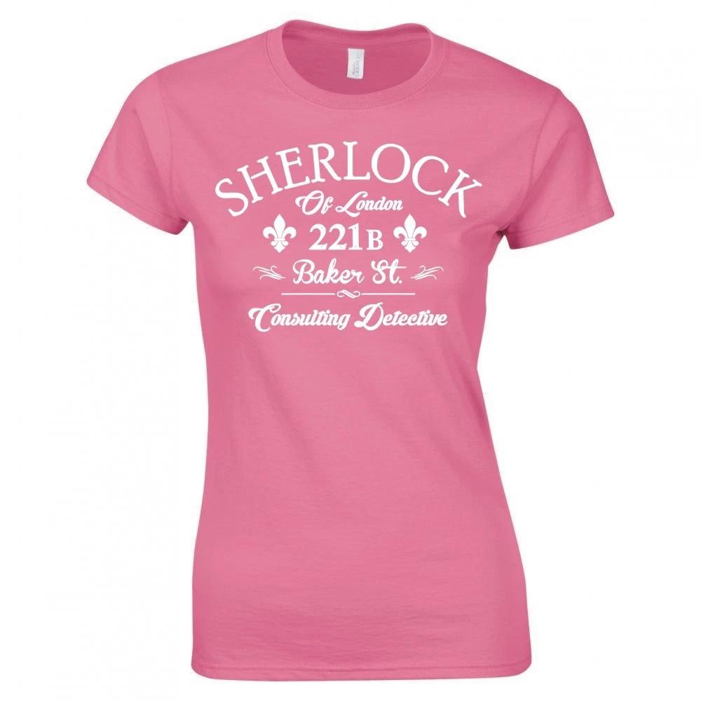 Sherlock Holmes 221b Baker St Consulting Detective Ladies Skinny Fit TShirt