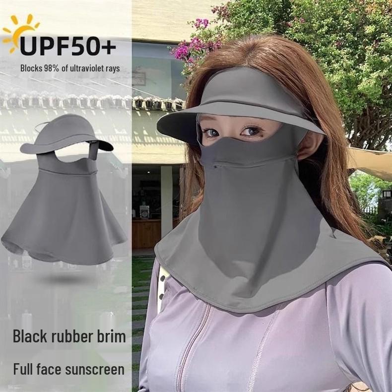Women’s Anti-UV Breathable Ice Silk Face Mask - Sunshade and Eye Corner Protector 3D Hat
