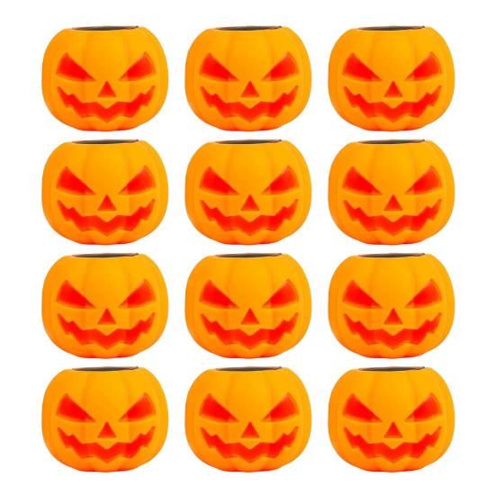 Creepy Pumpkin Pinch Toy 12Pcs Pop-up Ghost Squeeze Toy Stress Relief Head Sensory Halloween Toys Fidget for Party Favors Set