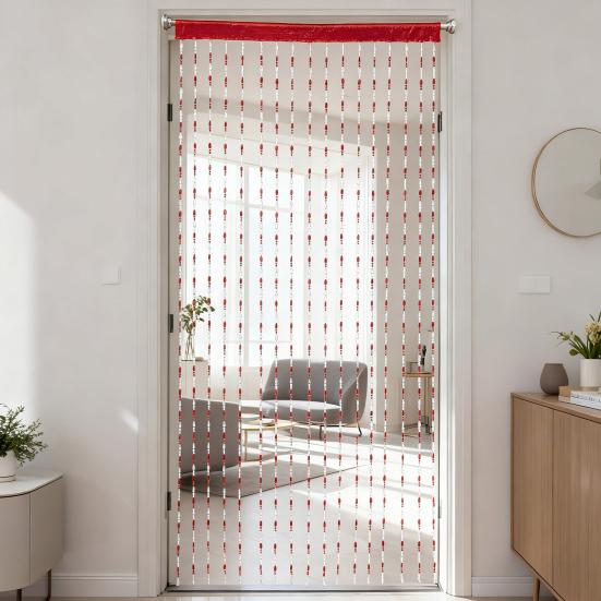 Beaded Door Curtain Room Divider Hanging Door Beads String Curtain Tassel Screen Blind for Window Doorway Living Room Bedroom Decor