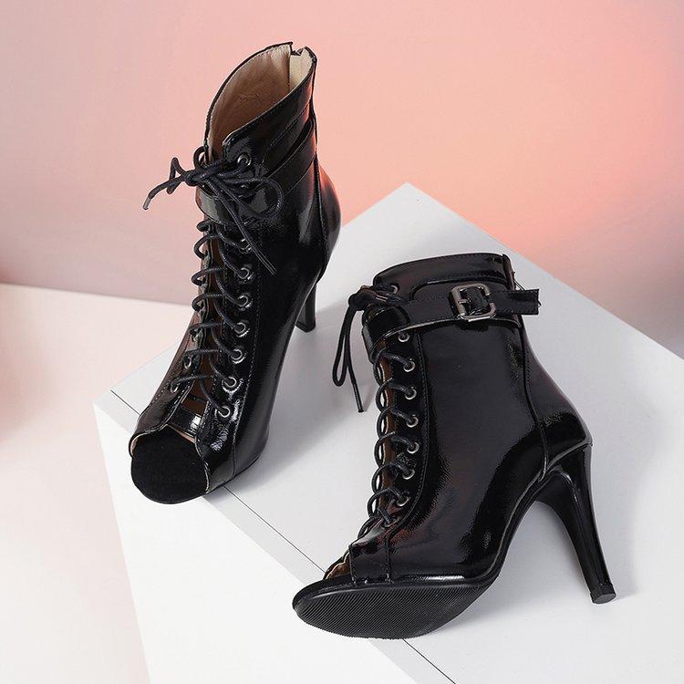 Women's Open-toe Fish Mouth Sandals Trend Strap Cool Boots Fashion High-heeled Women Roman Sandals Tacón Elegantes