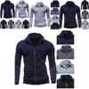 Men's Winter Zip Up Jacket With Stand Collar Ideal For Gym And Outdoor Activities