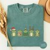 Christmas Frog Costume Row Tee, Cute Frog Holiday Shirt, Froggy Sweater Graphic, Festive Frog Row Tee, Christmas Gift Idea, Xmas Gift