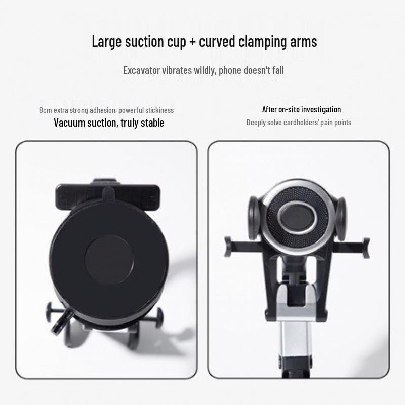 Heavy-Duty Off-Road Vehicle Phone Holder with Shockproof, Non-Slip Design and One-Key Spring Buckle.