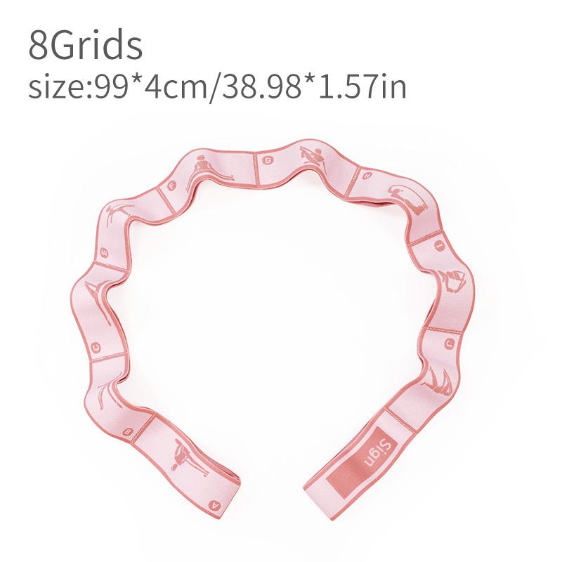 

New Elastic Yoga Band 8 10 12 Grids Resistance Belt for Dance Pilates Exercise Accessories