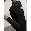 Women High Waist Yoga Pants with Double Side Pockets, 4-Way Stretch Workout Leggings for Running Cycling Gym