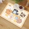 Cute Animal Silicone Diatomite Spillproof Pet Feeding Mat For Dining And Feeding