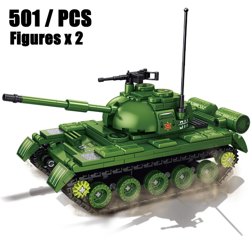 

WW2 Military Germany JAGDPANTHER G1 Armor Vehicle Type 59 Medium Tank Battle Bricks Army Model Building Blocks Set Kids Toys