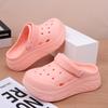 Women's Soft EVA Summer Slippers Round Toe Flat Home Slides Dry Wedges Platform Beach Sandals Thick Bottom Garden Use