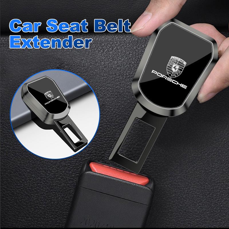1PC Car Seat Belt Clip Extender Safety Belts Lock Buckle Plug For Porsche Macan 911 718 Taycan Panamera Boxster Cayman Accessory