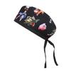 Adjustable Cotton Surgical Cap with Cartoon Print for Women and Men